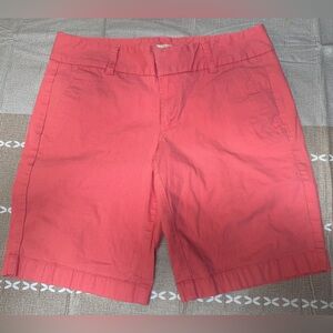 J. Crew Vibrant coral Stretch Shorts